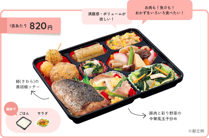 1食あたり820円